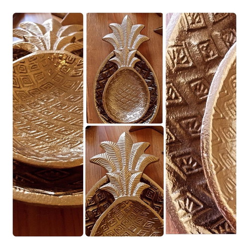 Table platters in pineapple shape, new, large and small