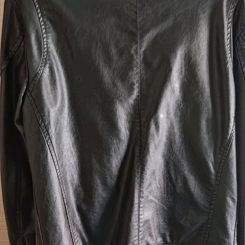 Jacket black eco leather y two jeans, like new, size S