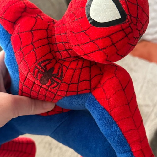 Spiderman plush used with smaller plush gift included