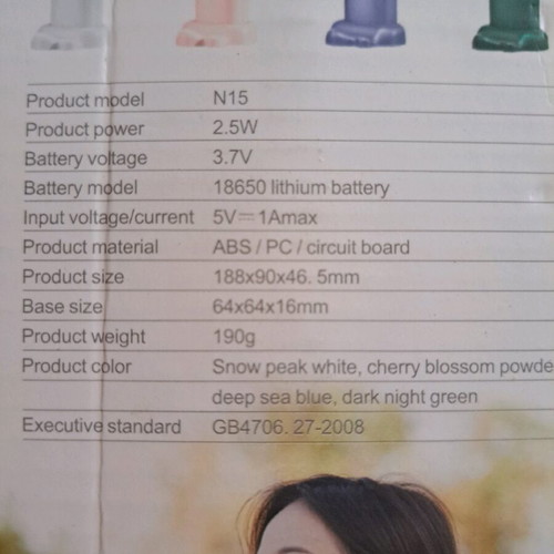 Mini handheld fan new with rechargeable USB battery, portable foldable