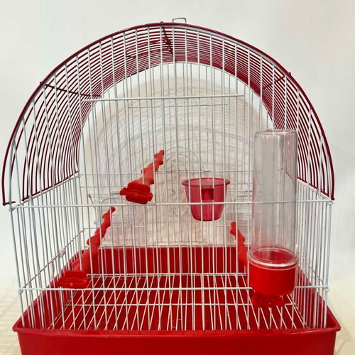 Round birdcage used, red 35.5x33x23 cm