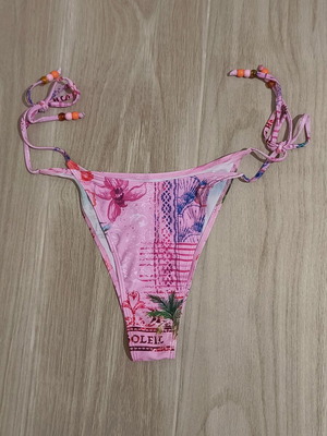 Bikini Bottom XL new, pink with side cords
