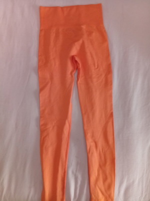 Sports leggings scrunch butt fit, orange, size S-M, new