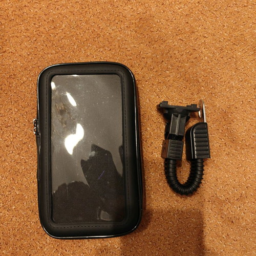 Motorcycle phone holder with case for mirror new