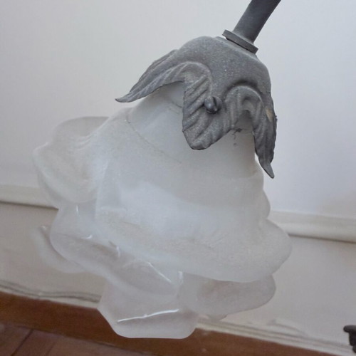 Vintage angel lamp with rose like new