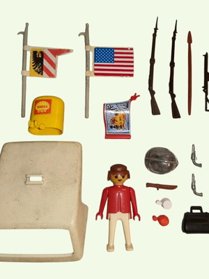 Playmobil vintage figure and authentic accessories set used