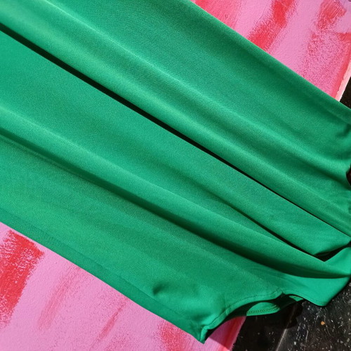 Zara maxi dress size M like new, green with unique hem pattern