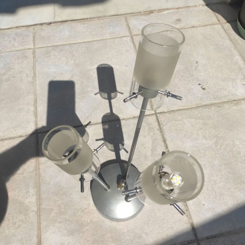 Ceiling Light 3-Spot Inox Matte Glass like new