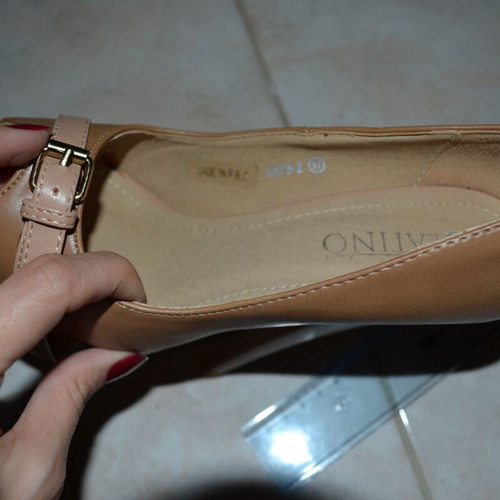 Palatino high peep toe pumps like new, brown beige
