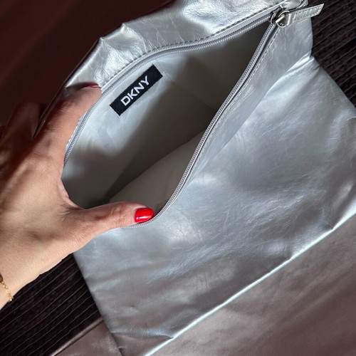 DKNY silver handbag like new