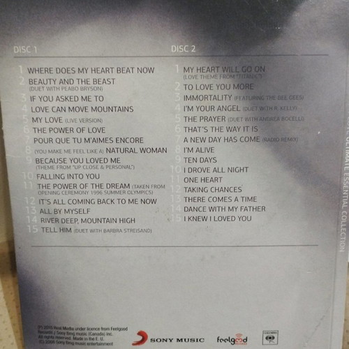 Celine Dion My Love Ultimate Essential Collection CD used, pop