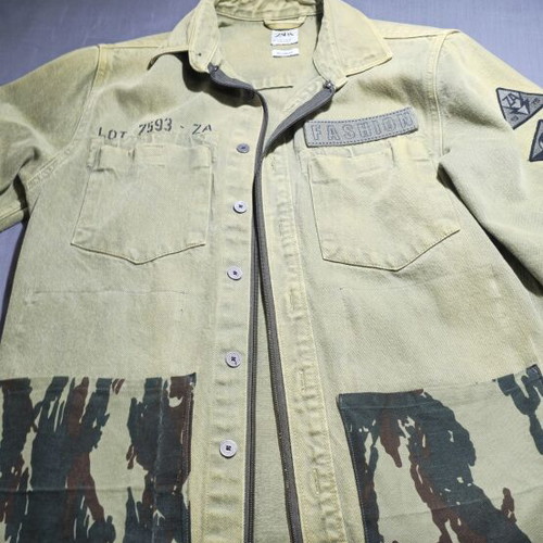 Zara khaki shirt like new, size S