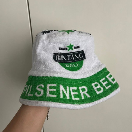 Bintang Bali Terry Cloth Bucket Hat used, white, one size