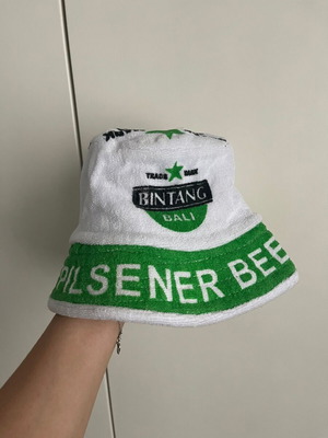 Bintang Bali Terry Cloth Bucket Hat used, white, one size