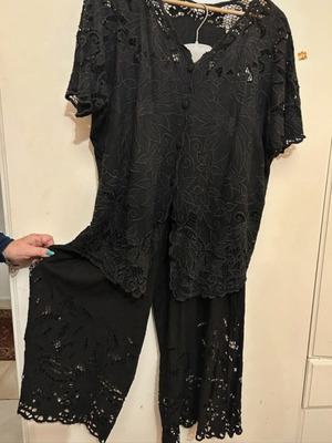 Black suit set like new, size XL