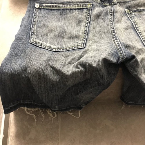 Guess jean shorts size 28 like new, white and blue
