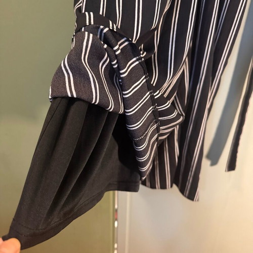 Marina V striped jumpsuit like new, black and white, size M