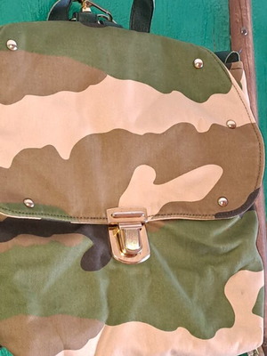 Backpack used, multicolor camouflage