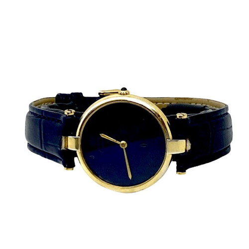 Ρολόι Cartier Paris γυναικείο μεταχειρισμένο, ασημένιο 925 με φύλλο χρυσού