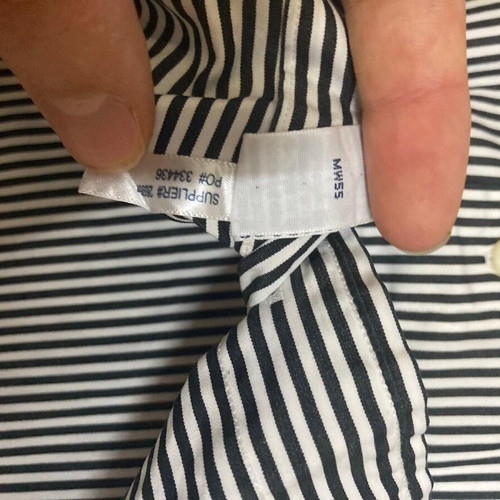 Ralph Lauren Black White Striped Dress Shirt XXL with Black Pony