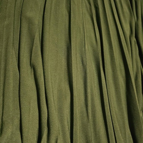 Evening mini dress with one shoulder and pleats, new, green