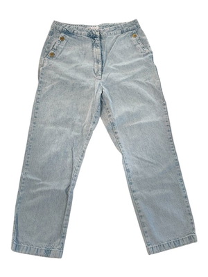 Zara high-waisted denim jeans used, blue, size 46