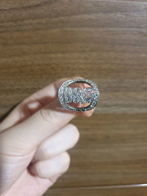 Silver ring with rhinestones like new