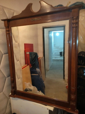 Vintage mirror used with small defect on bottom right corner