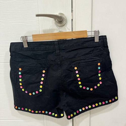 Love Moschino denim shorts used, size L, colourful studs