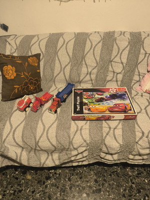 Cars toy set with puzzle used, very good condition