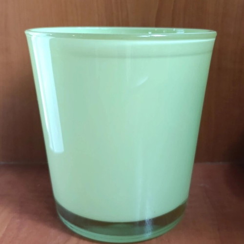 Glass cylindrical planter pot