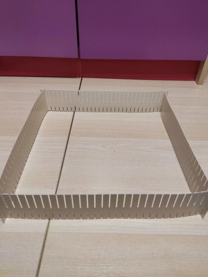 Drawer organizer white, set of 4 pieces to connect