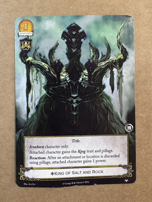 A Game of Thrones The Card Game King of Salt and Rock promo card used