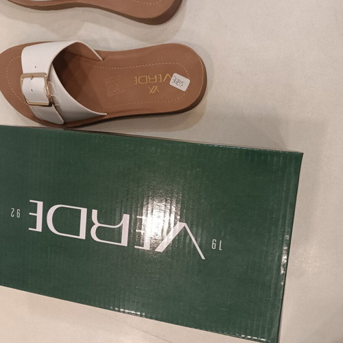 Verde women's sandals white size 36 new