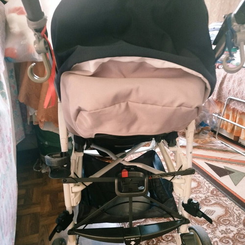Inglesina Trilogy stroller set used with car seat and accessories