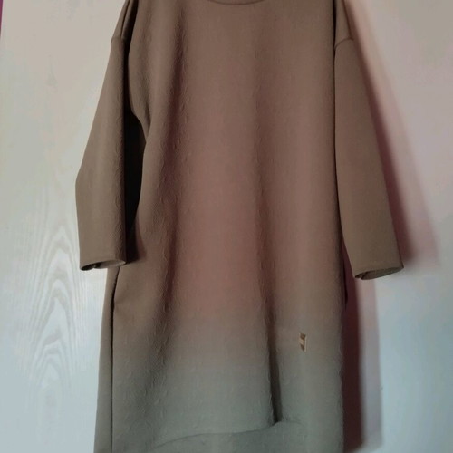 Dress one size like new, beige with side pockets