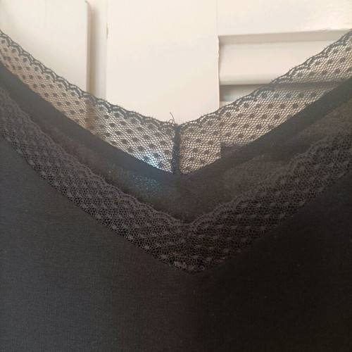Zara transparent cami top M like new, black