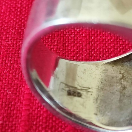 Silver ring 925 with ruby and citrine stones, like new