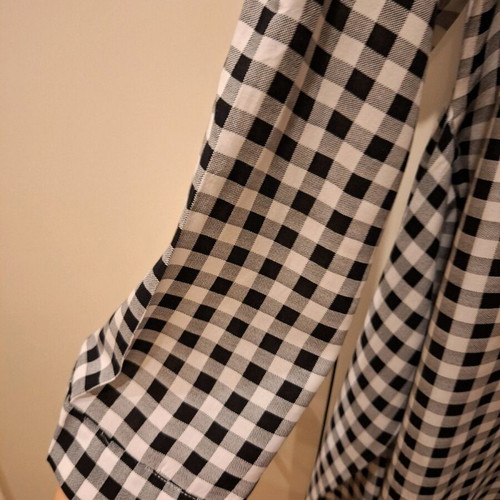 Atmosphere checked shirt dress like new, size M 38 10, black and white