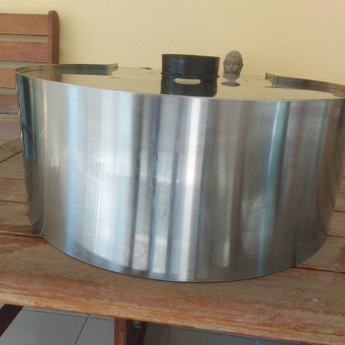 Inox round modern extractor hood like new