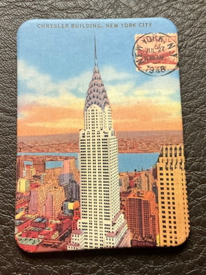 New York fridge magnet new, retro style, 6x4 cm