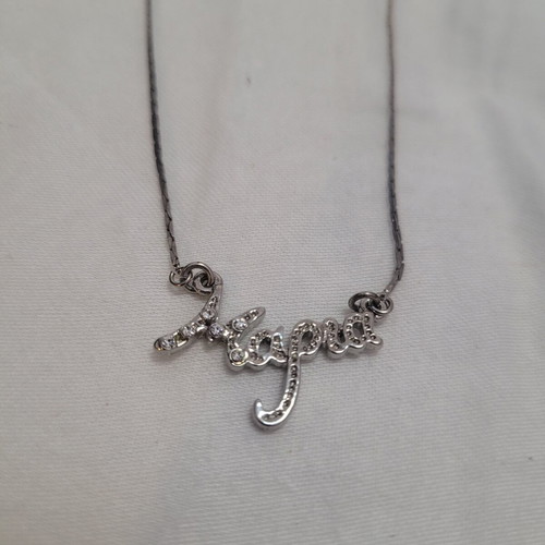 Name necklace "Maria" with rhinestones on "M"