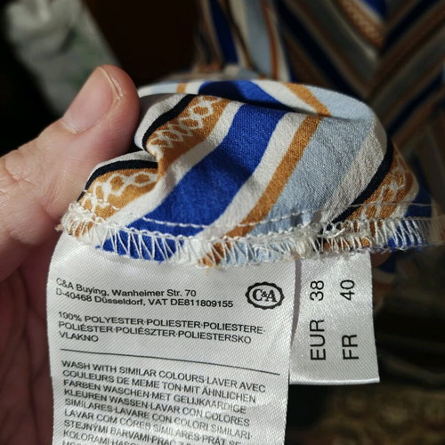 Printed dress like new, multicolor turquoise, size M