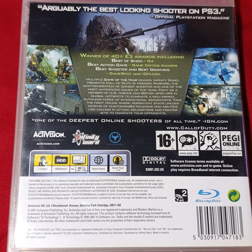 Call of Duty 4: Modern Warfare PlayStation 3 game used