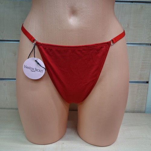 Vanilia Secret Lingerie string new, red with silver chain detail