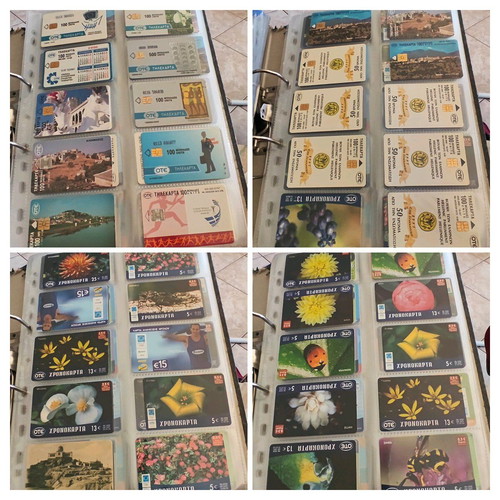 Phone cards and time cards used, pack of 216 mixed