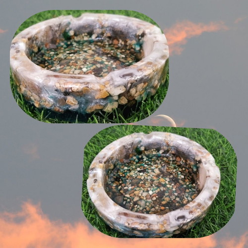 Ashtrays made of liquid glass, new, lightweight and unbreakable