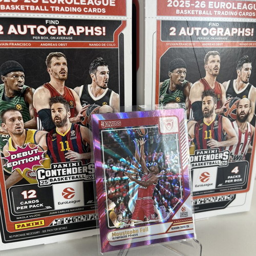 Moustapha Fall 2024-25 Panini Donruss EuroLeague Purple Laser Card