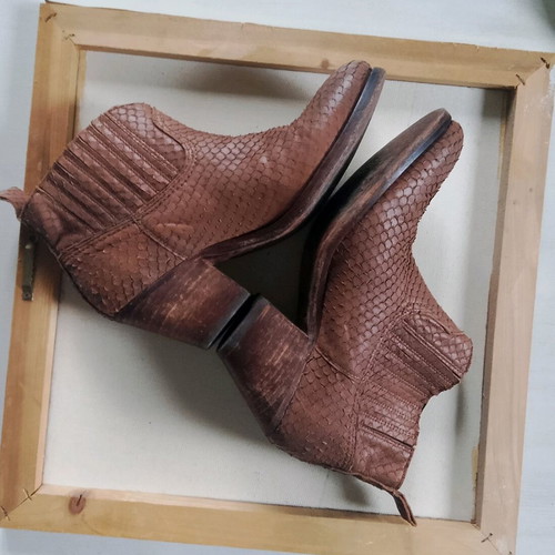 Catarina Martins handmade leather boots used, size 40, brown