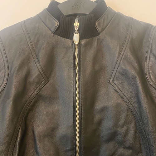 Ysatis leather jacket black, size S